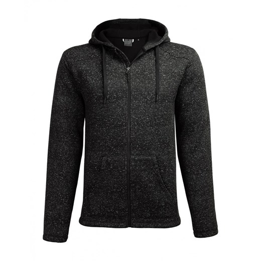 Sweter męski SWM604 - głęboka czerń  melanż Outhorn S OUTHORN okazyjna cena