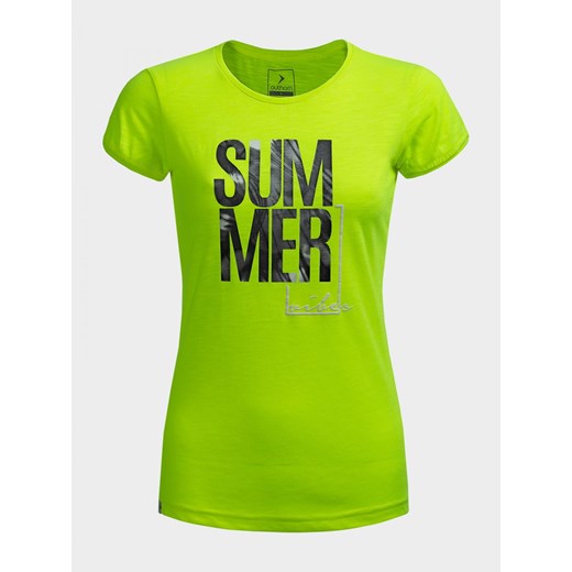 T-shirt damski TSD618 - żółty neon Outhorn Xs promocyjna cena OUTHORN