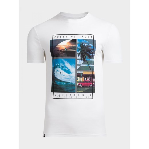 T-shirt męski TSM606 - biały Outhorn Xxl okazyjna cena OUTHORN