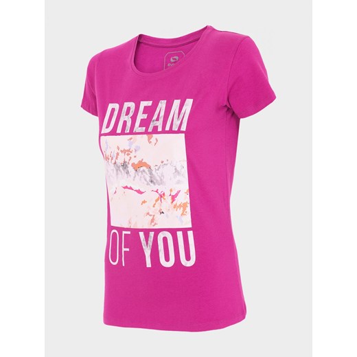T-shirt damski TSD701 - fiolet S okazyjna cena OUTHORN