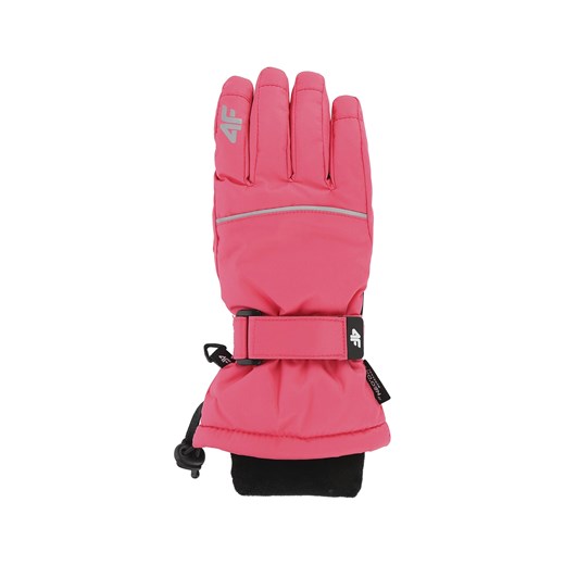 Rękawice narciarskie dla dużych dzieci (dziewcząt) JRED402 - fuksja L 4F