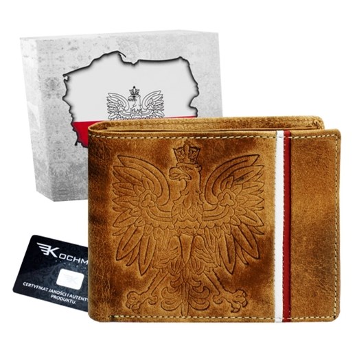 KOCHMANSKI portfel męski skórzany Z ORŁEM 1356 Kochmanski Studio Kreacji® Skorzany