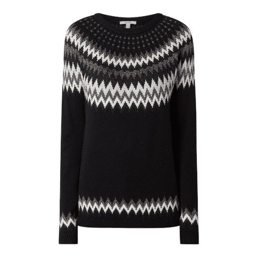 Sweter z norweskim wzorem z bawełną ekologiczną Esprit XL Peek&Cloppenburg 