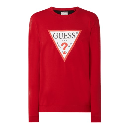 Bluza o kroju slim fit z logo Guess M wyprzedaż Peek&Cloppenburg 