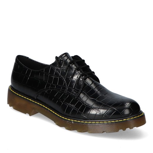 Półbuty Amart 4020 Czarne łuska ze sklepu Arturo-obuwie w kategorii Półbuty damskie - zdjęcie 104881620
