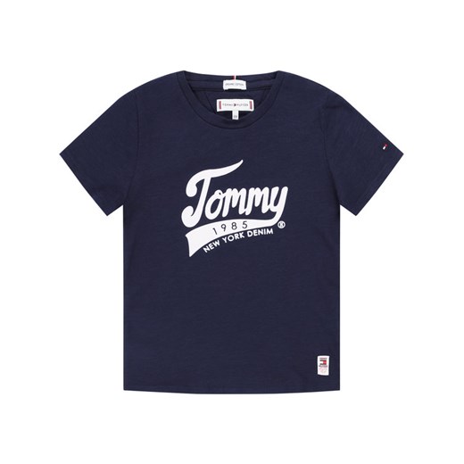 Tommy Hilfiger T-Shirt 1985 KG0KG04960 M Granatowy Regular Fit Tommy Hilfiger 7 promocyjna cena MODIVO