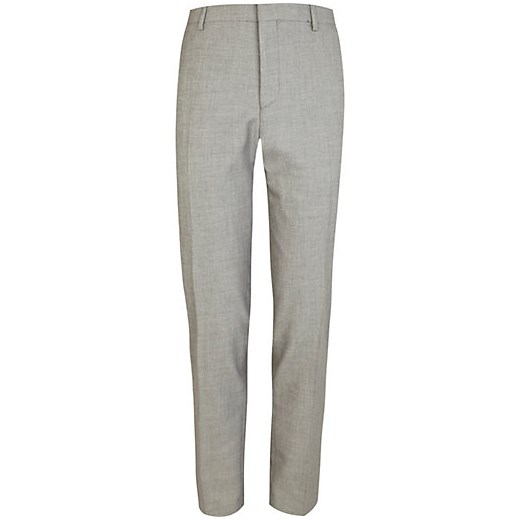 Light grey skinny suit trousers river-island szary 