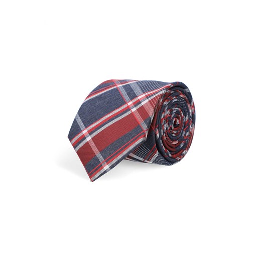 Krawat Granatowo-Czerwony w Kratę Lancerto promocyjna cena Lancerto S.A.