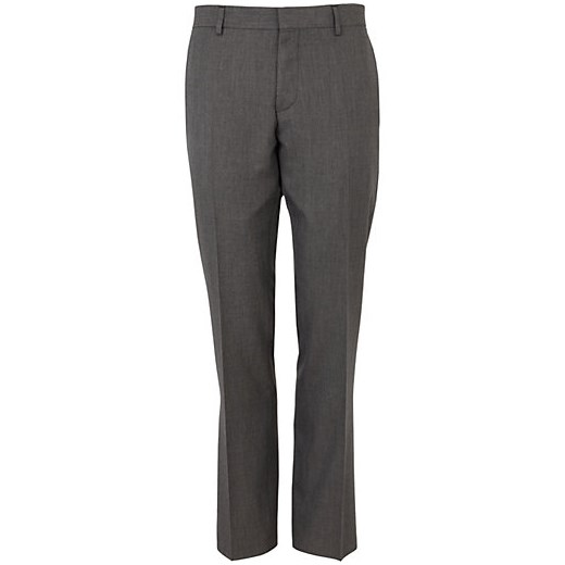 Grey slim suit trousers river-island szary slim
