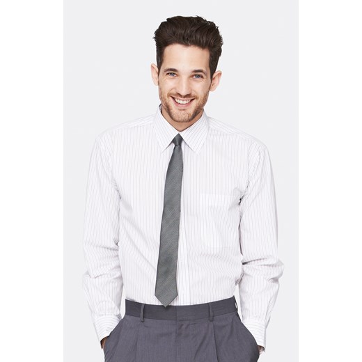 Koszula z krawatem Multipack czarny+w paski halens-pl bialy klasyczny