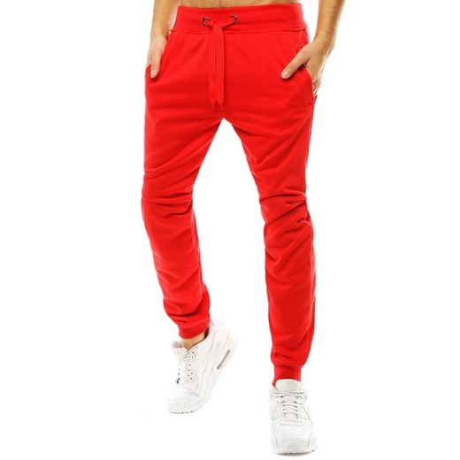 Spodnie męskie dresowe czerwone UX2812 Dstreet M DSTREET