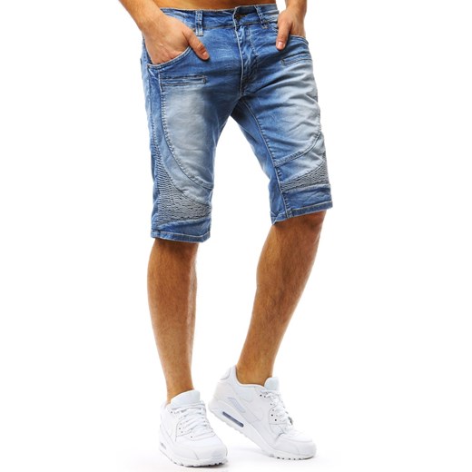 Spodenki jeansowe męskie niebieskie SX0535 Dstreet 34 promocyjna cena DSTREET