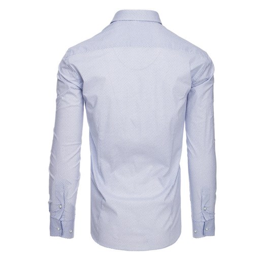 Biała koszula męska we wzory DX1886 Dstreet XL okazyjna cena DSTREET