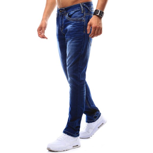 Spodnie jeansowe męskie niebieskie (ux0897) Dstreet 36 okazyjna cena DSTREET