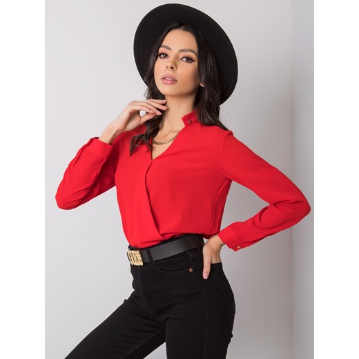 RUE PARIS Czerwona bluzka koszulowa XL Sheandher XL Sheandher.pl