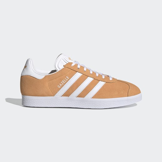 Brązowe trampki damskie Adidas gazelle płaskie wiązane sportowe 