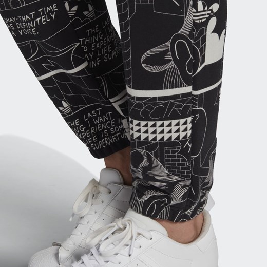 Spodnie męskie czarne Adidas sportowe 