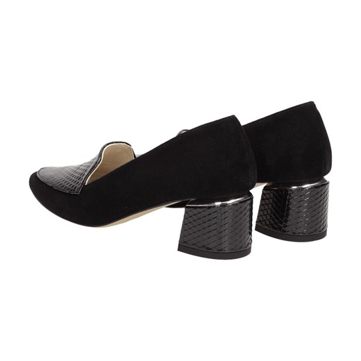 Czółenka czarne Suzana.pl w noskiem w szpic eleganckie na średnim obcasie 