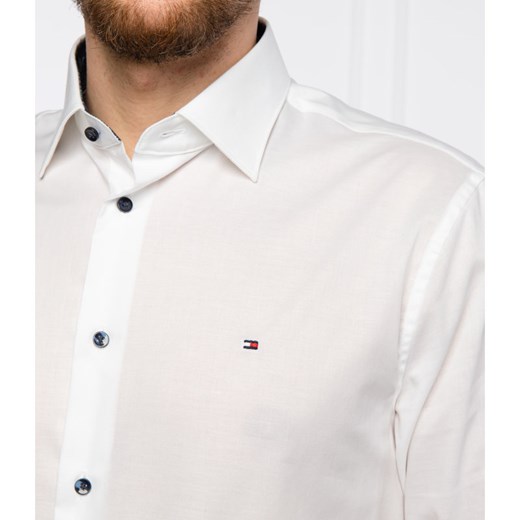 Koszula męska Tommy Hilfiger z długim rękawem biała elegancka 