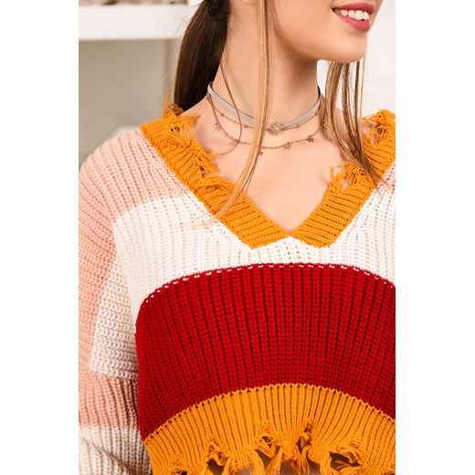 Sweter damski IVET z okrągłym dekoltem 
