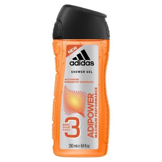 Adidas, AdiPower Men, żel pod prysznic, 250 ml okazyjna cena smyk