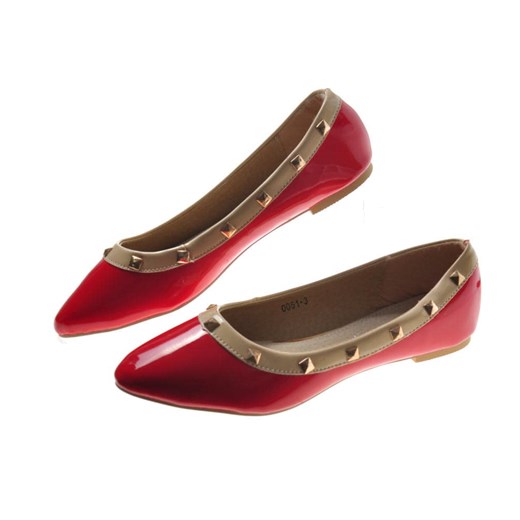 Nowy Najlepszy Czerwone wiosenne lakierowane balerinki /E1-2 7532 S191/ Pantofelek24 Balerinki Pantofelek24 bez zapięcia casual płaskie Nowy Najlepszy Czerwone wiosenne lakierowane balerinki /E1-2 7532 S191/ Pantofelek24 Balerinki Pantofelek24 bez zapięcia casual płaskie