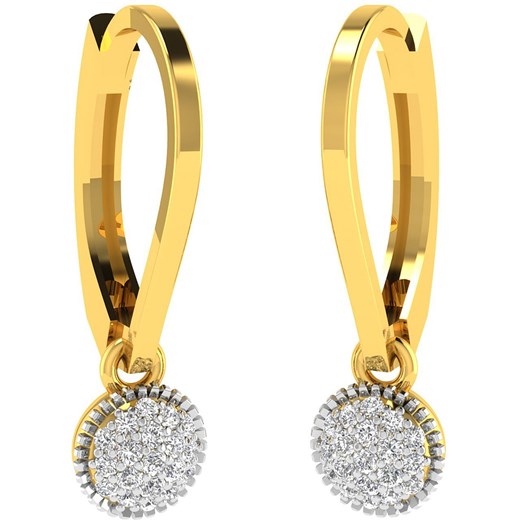Złote kolczyki-wkrętki z diamentami Diamant Vendôme onesize Limango Polska