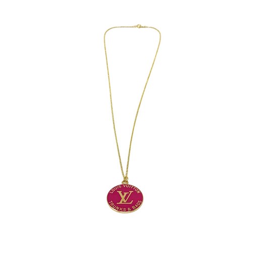 CUSTOM CHARM NECKLACE (Gold Plated On Real 925 Sterling Silver) Louis Vuitton Vintage ONESIZE showroom.pl