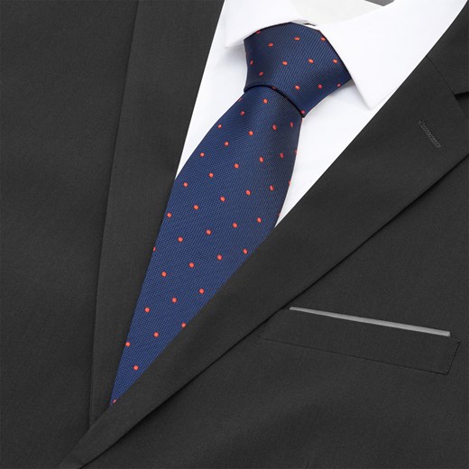 Reserved - Wzorzysty krawat - Granatowy Reserved ONE SIZE okazja Reserved