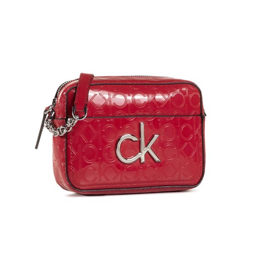 Calvin Klein Torebka Re-Lock Em Camera Bag K60K606779 Czerwony Calvin Klein 00 promocyjna cena MODIVO