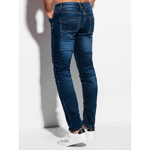Spodnie męskie jeansowe 1016P - ciemnoniebieskie Edoti.com 33 Edoti.com