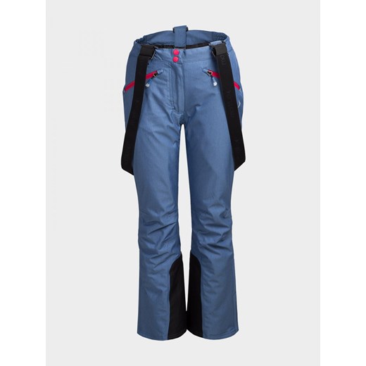 Spodnie narciarskie damskie SPDN602 - niebieski melanż Outhorn XL OUTHORN wyprzedaż