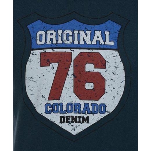T-shirt męski Colorado Denim niebieski z krótkim rękawem 