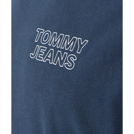 T-shirt męski Tommy Jeans z krótkim rękawem niebieski bawełniany 