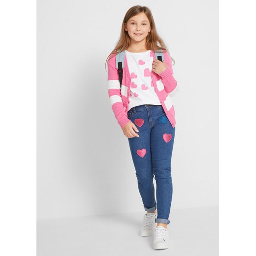 Bonprix sweter dziewczęcy różowy 