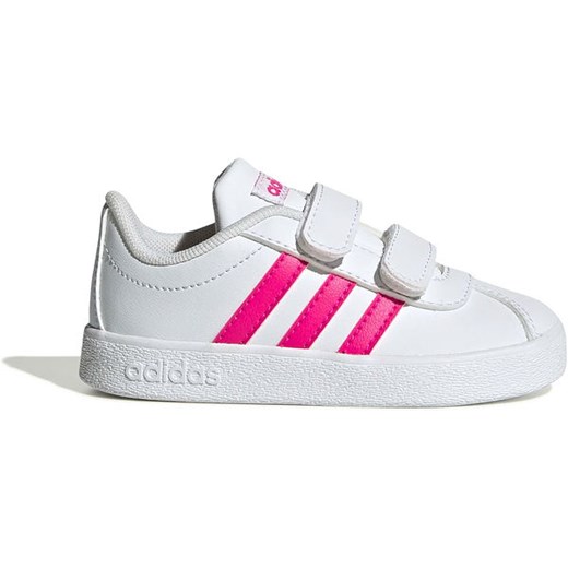 Buty dziecięce VL Court 2.0 CMF Adidas (cloud white/shock pink) 25 okazyjna cena SPORT-SHOP.pl