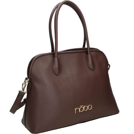 Shopper bag brązowa Nobo matowa elegancka na ramię mieszcząca a8 