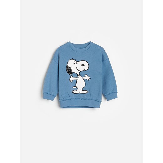 Reserved - Bluza z bawełny organicznej Snoopy - Niebieski Reserved 104 Reserved