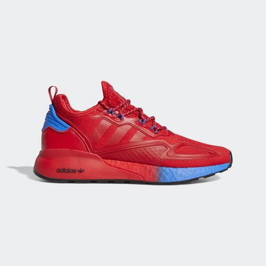 Buty sportowe męskie czerwone Adidas z zamszu 