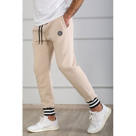 Spodnie sportowe LEANDER BEIGE XL wyprzedaż Ivet Shop