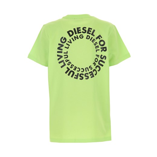 Diesel Koszulka Dziecięca dla Chłopców, fluorescencyjny limonkowy, Bawełna, 2021, 10Y 12Y 14Y 16Y 4Y 6Y 8Y Diesel 16Y RAFFAELLO NETWORK