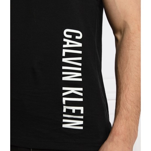 T-shirt męski Calvin Klein z napisami z krótkim rękawem 