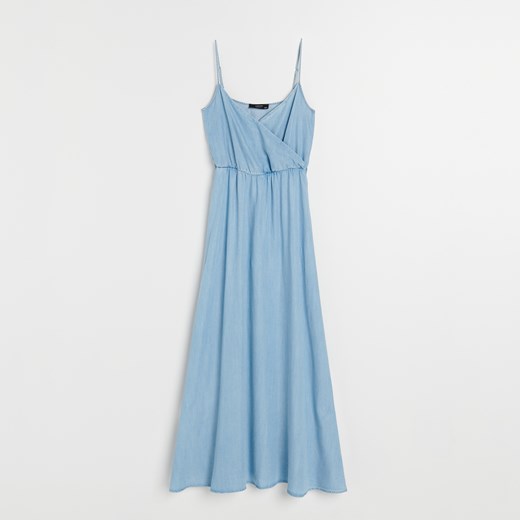 Reserved - Długa denimowa sukienka - Niebieski Reserved 36 wyprzedaż Reserved