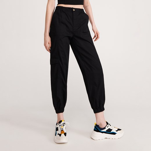 Reserved - Spodnie jogger z bawełny organicznej - Czarny Reserved XL promocyjna cena Reserved