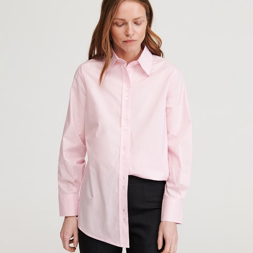 Reserved - Długa koszula z bawełny organicznej - Różowy Reserved 40 promocja Reserved