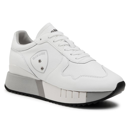 Buty sportowe damskie Blauer USA sneakersy wiosenne białe sznurowane z gumy 