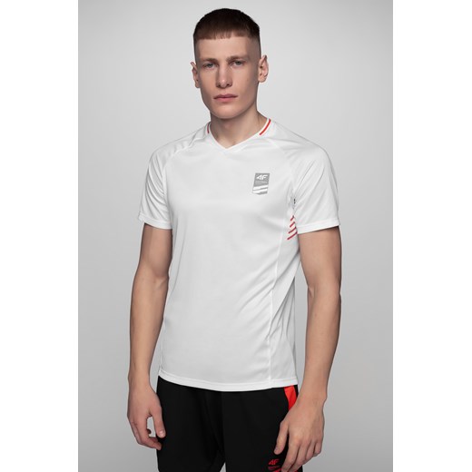 Koszulka piłkarska męska 4F Football Team TSMF290 - biały S okazyjna cena 4F