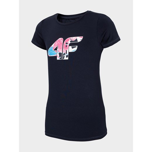 Koszulka sportowa dziewczęca (122-164) 128 okazyjna cena 4F