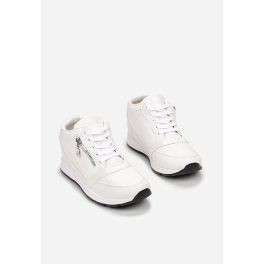 Buty sportowe damskie Renee sznurowane białe 