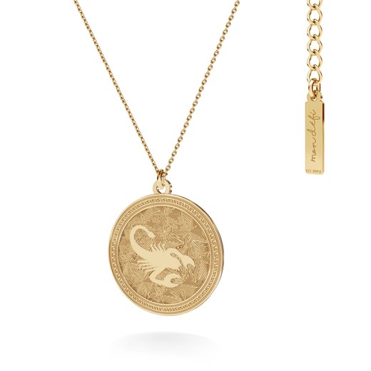 Srebrny naszyjnik znak zodiaku - skorpion, 925 - MON DÉFI, srebro 925 : Srebro - kolor pokrycia - Pokrycie żółtym 18K złotem Giorre GIORRE